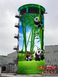 筒仓彩绘画画