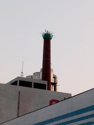 无脚手拆除砖烟囱