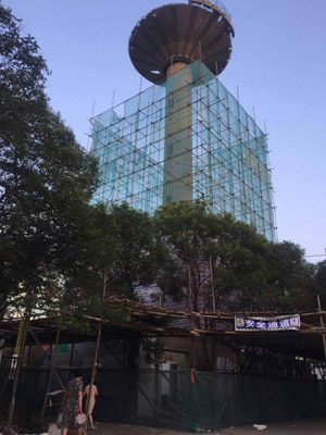 28米圆柱壳水塔脚手拆迁专业公司