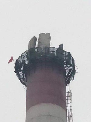 拆除滑模烟囱