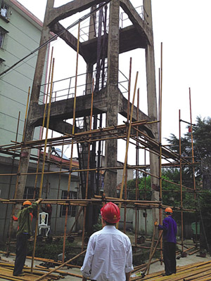 40米倒锥壳水塔机械定向拆迁公司